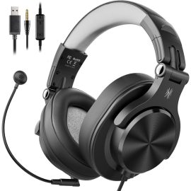   OneOdio DJ fejhallgató Fusion A71D Black/Gray - vezetékes Hi-Res Audio hangzás, 3,5mm és 6,35mm jack csatlakozó, memóriahabos fülpárnák, kényelmes viselet DJ-knek és stúdióhasználathoz