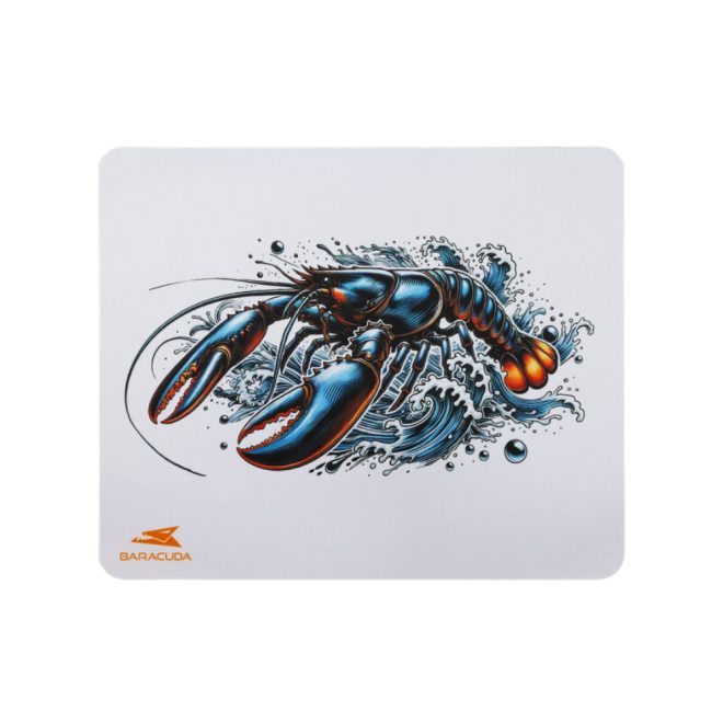 BARACUDA LOBSTER fehér gamer szövet egérpad 300x250mm (BGMP-61)