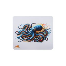   BARACUDA OCTOPUS fehér gamer szövet egérpad 300x250mm (BGMP-51)