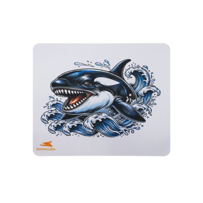 BARACUDA ORCA fehér gamer szövet egérpad 300x250mm (BGMP-71)