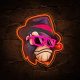 GANGSTA MONKEY LED neon lámpa, falra akasztható világítás, USB csatlakozóval (FLA03)