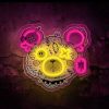 PUNK TEDDY BEAR LED neon lámpa, falra akasztható világítás, USB csatlakozóval (FLA01)