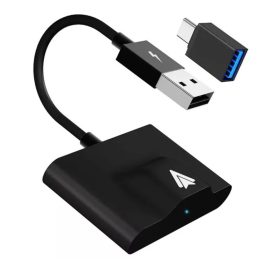   CarPlay adapter androidos telefonokhoz - autóba, USB csatlakozóval és USB-C átalakítóval, egyszerű csatlakozás, zökkenőmentes használat és kényelmes vezérlés vezetés közben