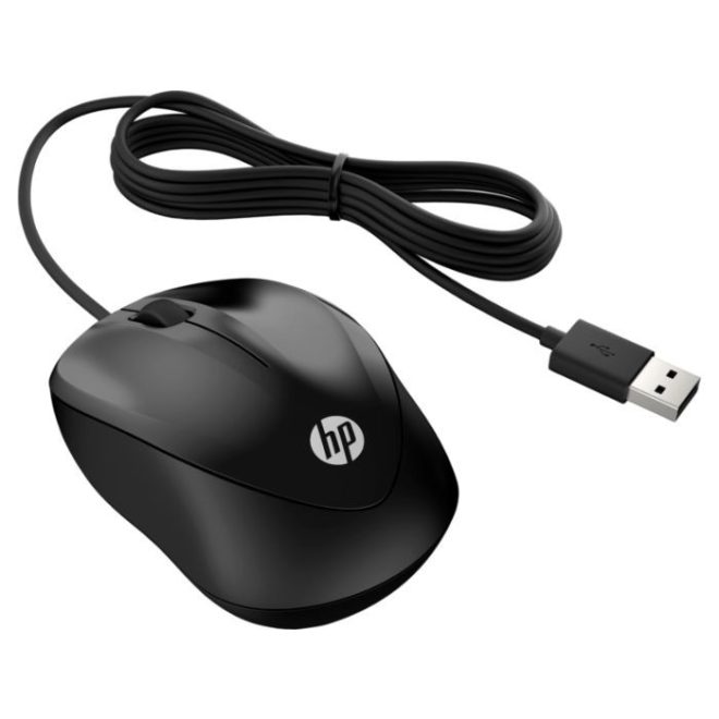 HP 1000 fekete USB vezetékes optikai egér (4QM14AA)