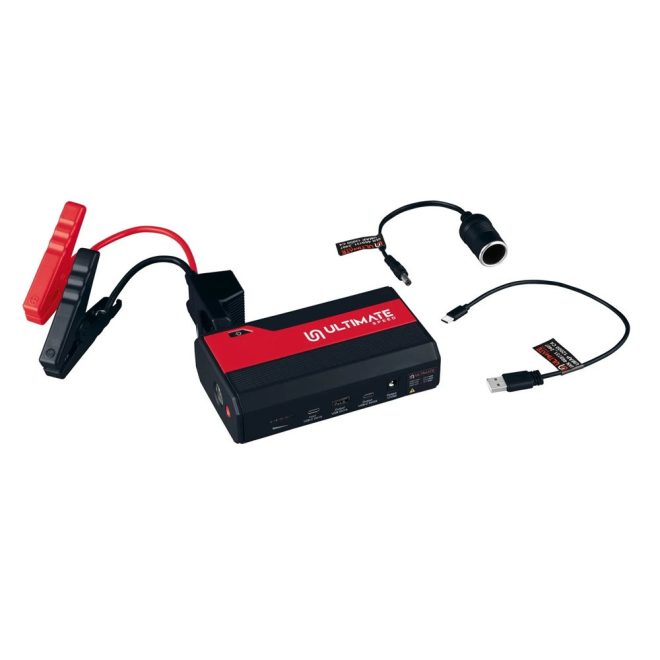 ULTIMATE SPEED® C4 Autós Akku Bikázó, Hordozható Autóindító és Power Bank, 500A Motorindítási Árammal