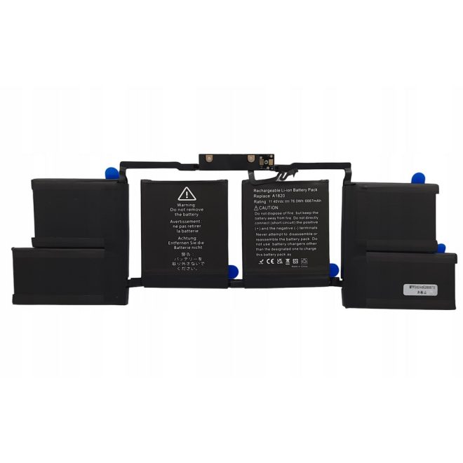 Apple MacBook Pro 15-inch A1707 Laptop akkumulátor, új, gyárival megegyező minőségű helyettesítő, 6 cellás (6500mAh)