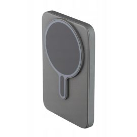   QUALO Power Bank MagSafe 5000mAh – szürke színű, mágneses indukciós gyors töltővel, USB-C kompatibilis, kompakt és elegáns kiegészítő iPhone és más eszközök töltésére útközben