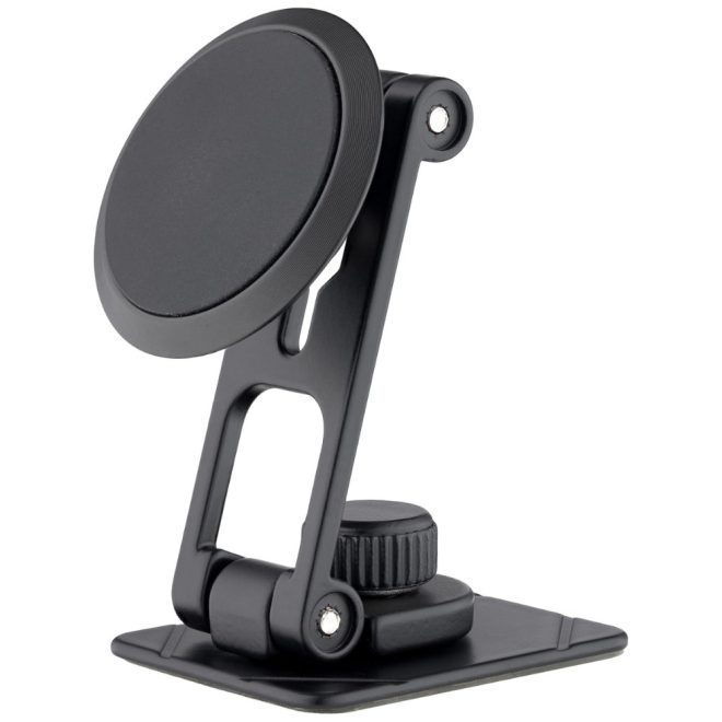 QUALO mágneses autós telefontartó szélvédőre, erős 3M ragasztóval, univerzális, stabil tartó – fekete (QUSM-S-RC-01)