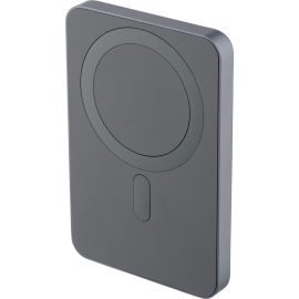   QUALO Power Bank MagSafe 5000mAh – ezüst színű, mágneses indukciós gyors töltővel, USB-C kompatibilis, kompakt és elegáns megoldás iPhone és más eszközök energiával való ellátására útközben