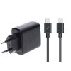 Samsung Galaxy-hoz 45W USB-C gyorstöltő (Fekete) + 1m USB-C to USB-C kábel – adapter és kábel
