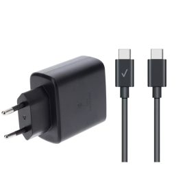   Samsung Galaxy-hoz 45W USB-C gyorstöltő (Fekete) + 1m USB-C to USB-C kábel – adapter és kábel