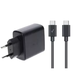   Samsung Galaxy-hoz 45W USB-C gyorstöltő (Fekete) + 1m USB-C to USB-C kábel – adapter és kábel