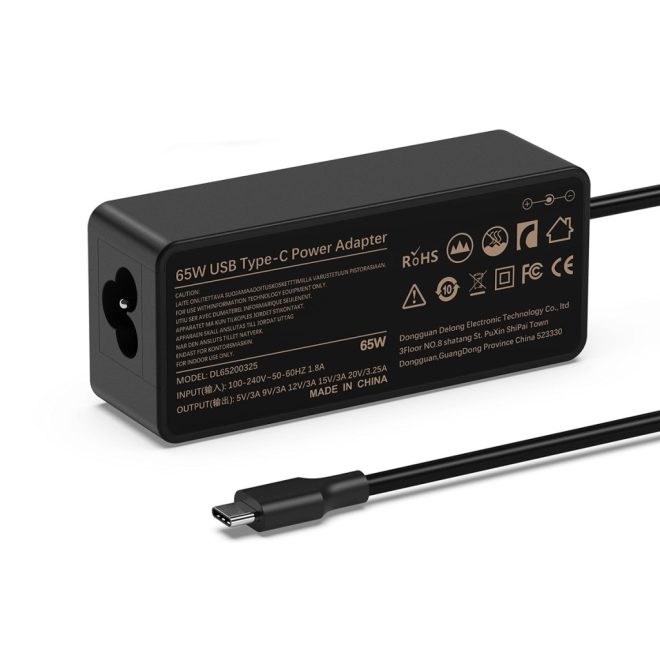 Acer Chromebook CP5-471 5V/9V/12V/15V/20V 3.25A 65W-os új, gyárival megegyező minőségű helyettesítő Laptop töltő