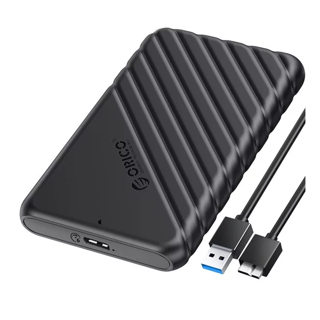 Orico USB-s Külső winchester, SSD Ház 2.5" - (USB-A 3.0, Max. 7-9,5 mm, Max.: 4TB, fekete)