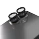 Apple iPhone 16 / 16 Plus-hoz kamera lencse védő üveg – 2 db fekete színű készlet, karc- és ütésálló védelem, pontos illeszkedés a tiszta és éles fotók megőrzéséhez