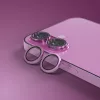 Apple iPhone 16 / 16 Plus-hoz kamera lencse védő üveg – 2 db pink színű készlet, karc- és ütésálló védelem, pontos illeszkedés a tiszta és éles fotók megőrzéséhez