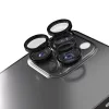 Apple iPhone 16 Pro / 16 Pro Max-hoz kamera lencse védő üveg – 3 db fekete színű készlet, karc- és ütésálló védelem, pontos illeszkedés a tiszta és éles fotók megőrzéséhez