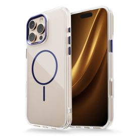 Apple iPhone 17-hez átlátszó kék mágneses telefontok