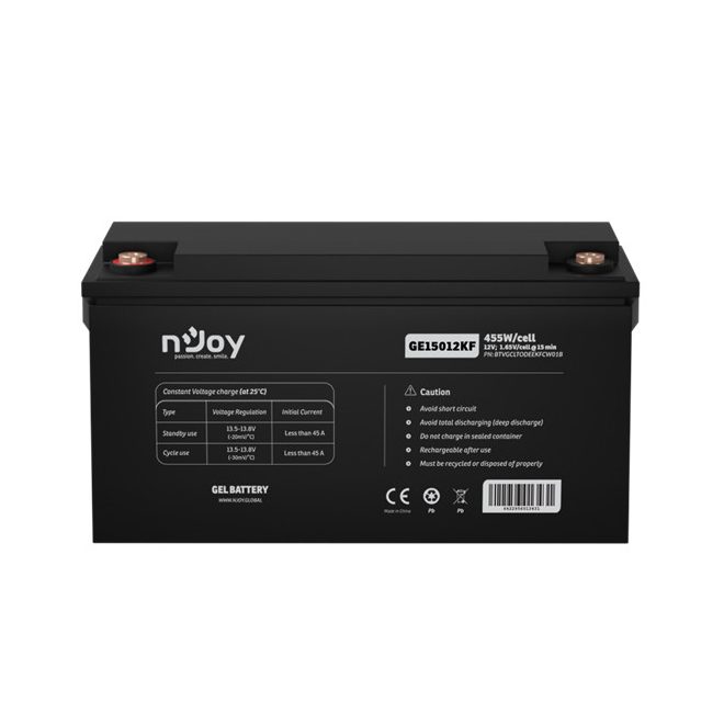 NJOY akkumulátor - GE15012KF (12V/150Ah, T11, zárt, gondozás mentes, GEL)