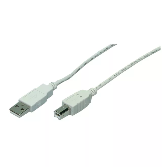 LogiLink USB A-B nyomtatókábel – Szürke, 2 méter (CU0007)