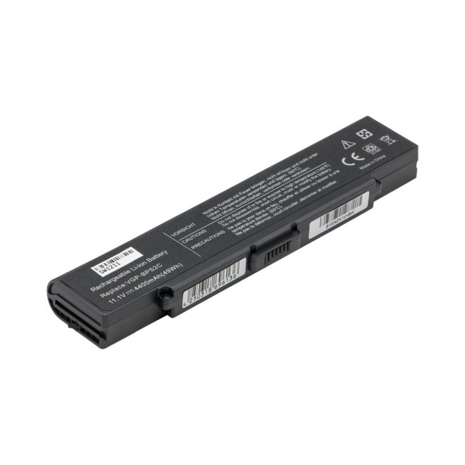 Sony Vaio VGN VGN-S240 Laptop akkumulátor, új, gyárival megegyező minőségű helyettesítő, 6 cellás (4400mAh)