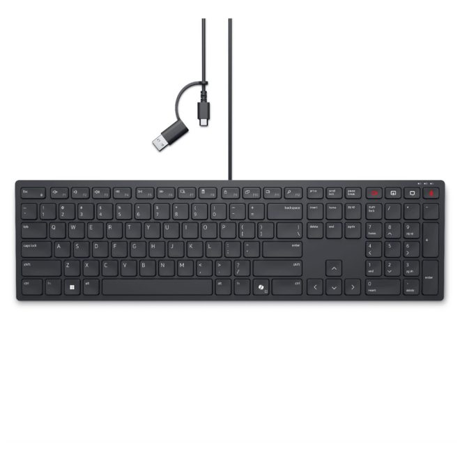DELL Pro Vezetékes MAGYAR Billentyűzet, USB és USB-C csatlakozóval (KB525C)