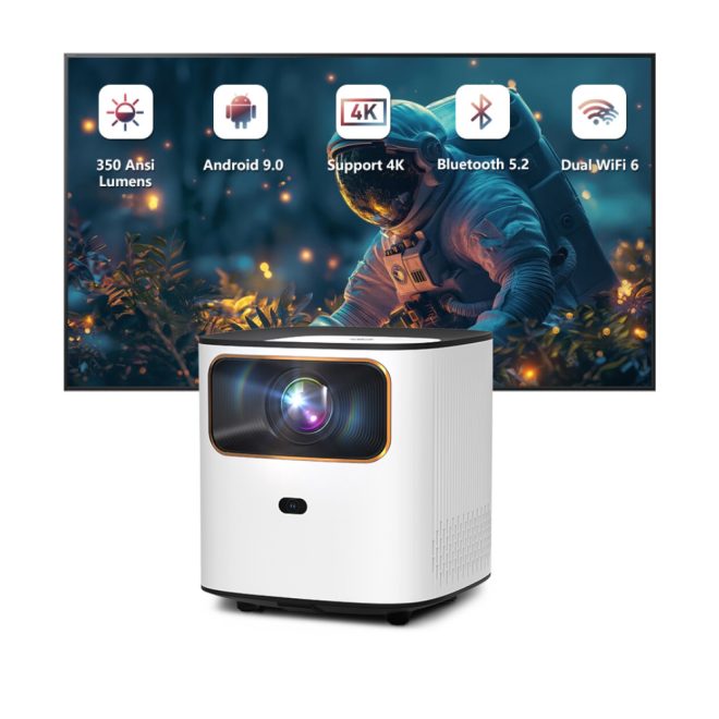 Aokang AK-26 HD LED Projektor Natív 1280x720p | WiFi | fehér | 350 ANSI Lumen | MAGYAR nyelvű menüvel
