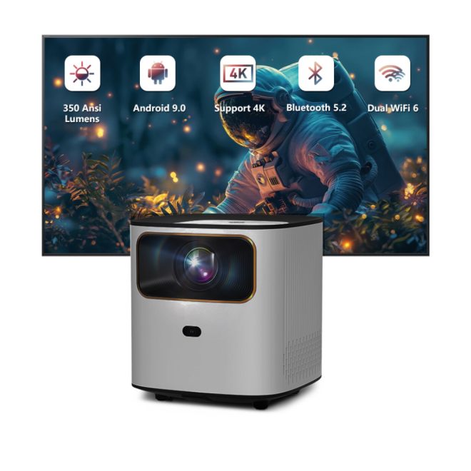 Aokang AK-26 HD LED Projektor Natív 1280x720p | WiFi | szürke | 350 ANSI Lumen | MAGYAR nyelvű menüvel