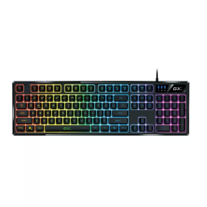Genius GX Scorpion K7 fekete AI MAGYAR RGB LED háttér-világításos USB vezetékes gamer billentyűzet (31310054404)