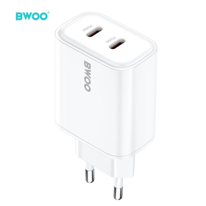 Univerzális 35W 2x USB-C GaN PD QC Gyors töltő (BWOO - CDA206)