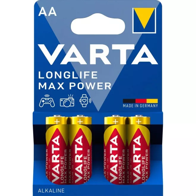 4db Varta Longlife Max Power AA ceruza elem távirányítóhoz (LR06)