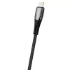 Apple iPhone-hoz, iPad-hez 1m Lightning - USB töltőkábel, adatkábel, strapabíró cipőfűző mintás, fekete (Jellico - B18)