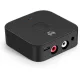 Audio Bluetooth Adapter, Vezeték Nélküli beszéd vagy zene továbbítás otthon vagy az autóban, 3,5mm Jack-RCA, fekete (BLS-B11)