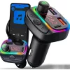 Szivargyújtós FM Transmitter Bluetooth 5.0, MP3 lejátszás USB és USB-C bemenettel, USB 3.1A telefon gyors töltővel (C15)