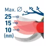 Extol® Craft Akkus Metszőolló, ágvágó max 25mm, Akkuval és Töltővel (402456)