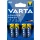 4db Varta Longlife Power AA ceruza elem távirányítóhoz (LR06)