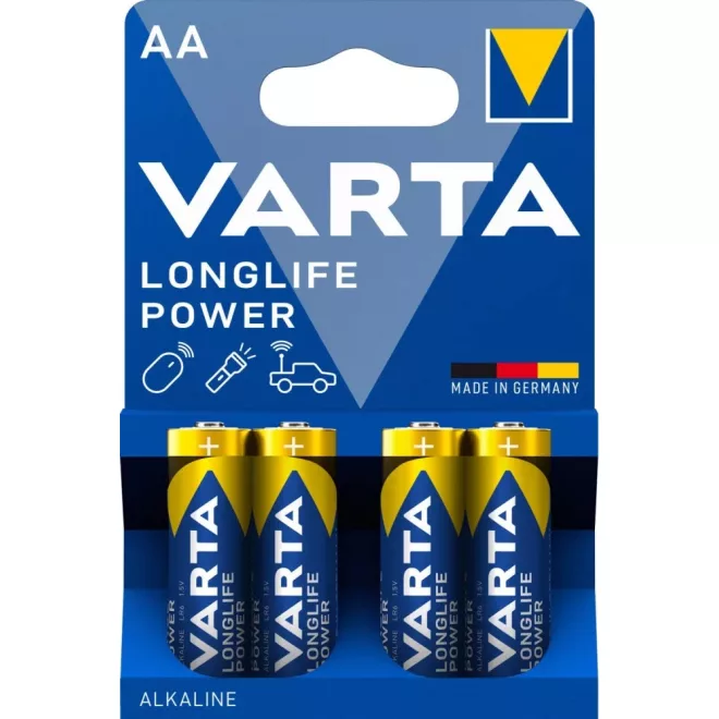 4db Varta Longlife Power AA ceruza elem távirányítóhoz (LR06)