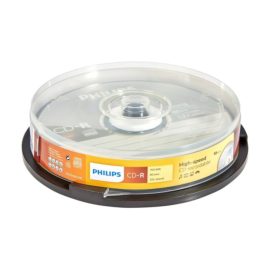   Philips 10db-os, CD-R írható lemez, 700MB, 80 perc, 52x sebesség, hengeres csomagolásban