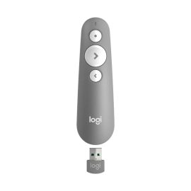  Logitech Lézer Prezenter R500S, Vezeték Nélküli, Max 20m, Plug & Play, Töltöttség Jelző, Középszürke (910-006520)