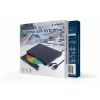 Gembird fekete USB-s Külső Hordozható DVD és CD író és olvasó, Audió zene CD-t is olvas (8xDVD írás, 24xCD írás) | DVD-USB-031