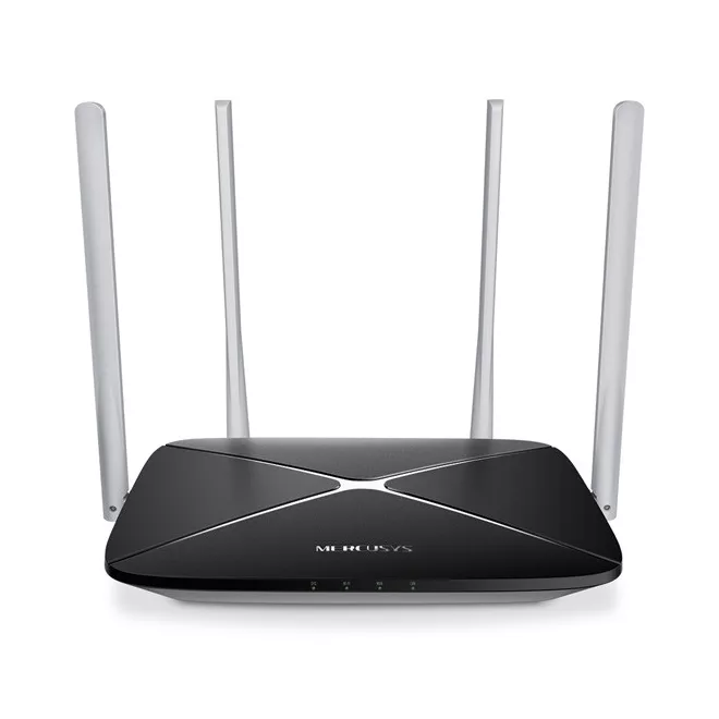 Mercusys Router WiFi AC1200 - AC12 (400Mbps 2,4GHz + 867Mbps 5GHz; 4port 100Mbps, WPA2)