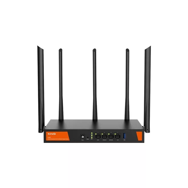 Tenda Router WiFi AX3000 Hotspot - W30E (574Mbps 2,4GHz + 2402Mbps 5GHz; 4port 1Gbps, Max 200 user)
