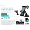 Univerzális csipeszes telefon tartó szélvédőre vagy műszerfalra rögzíthető, 360°-ban állítható, tapadókorongos (FIESTA – FUCHS)
