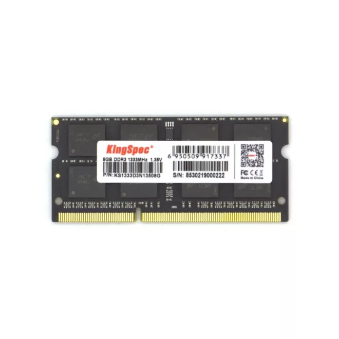8GB DDR3L 1333MHz low voltage (1,35V) laptop memória