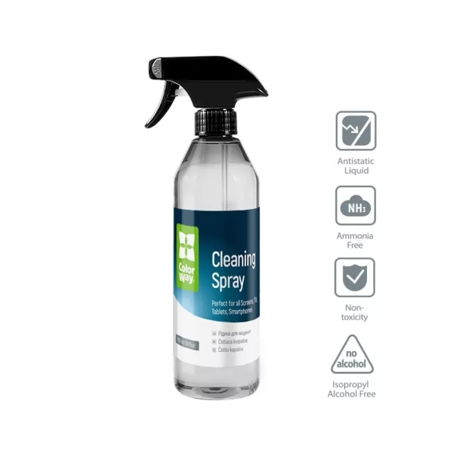 ColorWay kijelző tisztítószer szett 550ml + 2 mikroszálas kendő (CW-5500)