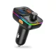 Szivargyújtós FM Transmitter Bluetooth, MP3 lejátszás USB-C és 2x USB bemenettel, TF kártyaolvasóval (C09, BCC09)