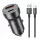 Autós USB-C PD 20W + USB QC3.0 18W töltő adapter szivargyújtó aljzat + USB-C kábel - praktikus és kompakt megoldás telefonok, navigációs eszközök és más készülékek gyors töltésére útközben (Jellico — F4)