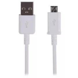  Samsung Gyári 1m USB - MicroUSB összekötő, adat és töltő kábel, fehér (ECB-DU4AWE)