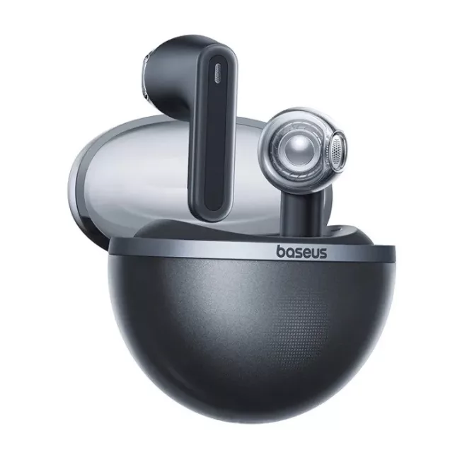 Baseus Bowie E5 vezeték nélküli sztereó fülhallgató Bluetooth 5.3 TWS technológiával - fekete színben, töltőtokkal, kristálytiszta hangzással és kényelmes használattal