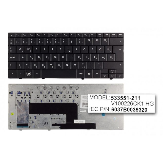 Compaq mini 110, 110c, HP Mini 110 gyári új magyar netbook billentyűzet (SPS 535689-211)